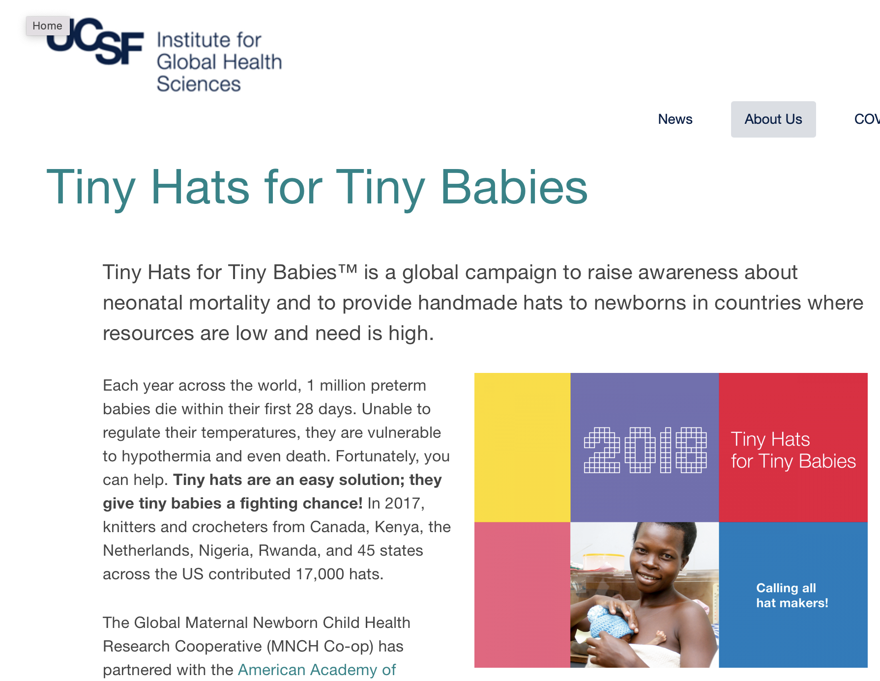 Tiny Hats for Tiny Babies  East Africa Preterm Birth Initiative
