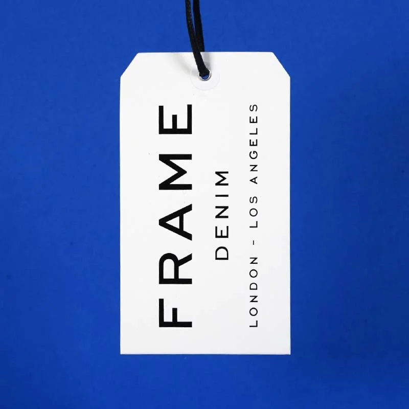 Hang tag for Frame Denim