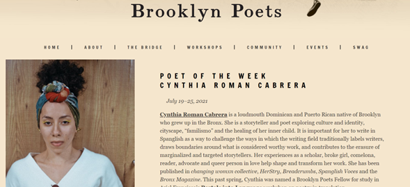 Poet of the Week - Brooklyn Poets