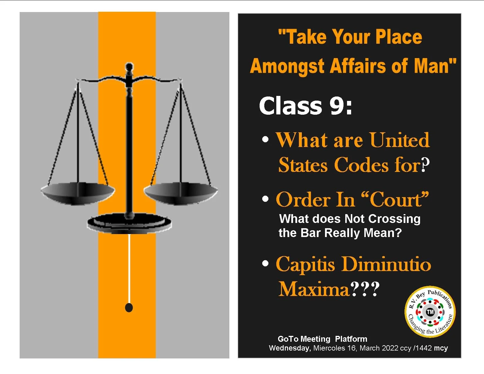 CIV #9 - Crossing the Bar? (Capitas Diminutio (et al)