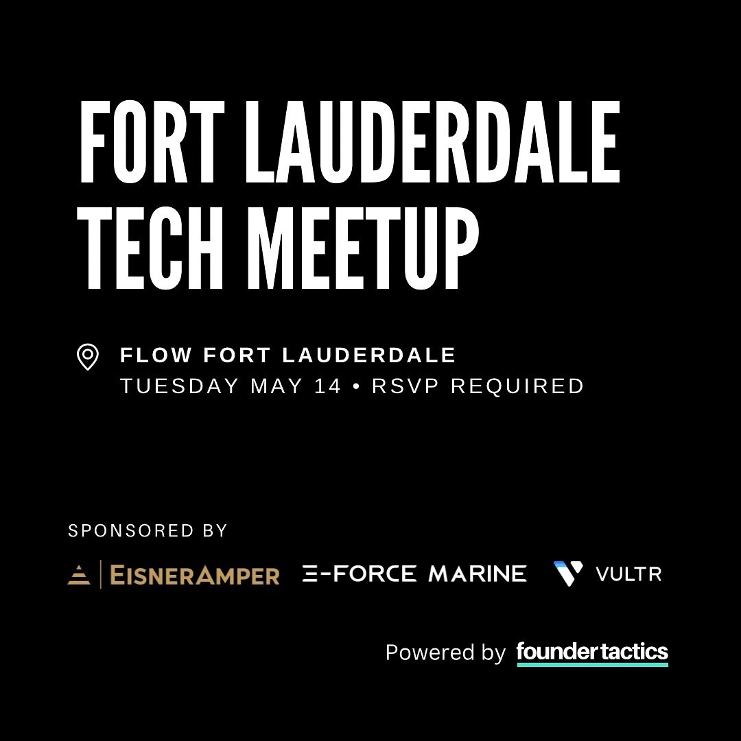 Join us for a special edition of the Fort Lauderdale Tech Meetup at the newly launched Flow Fort Lauderdale @livelifeinflow 

&bull; Tuesday, May 14th 2024
&bull; 6:00 pm to 9:00 pm
&bull; Flow Fort Lauderdale (formerly Society Las Olas)

We will be 