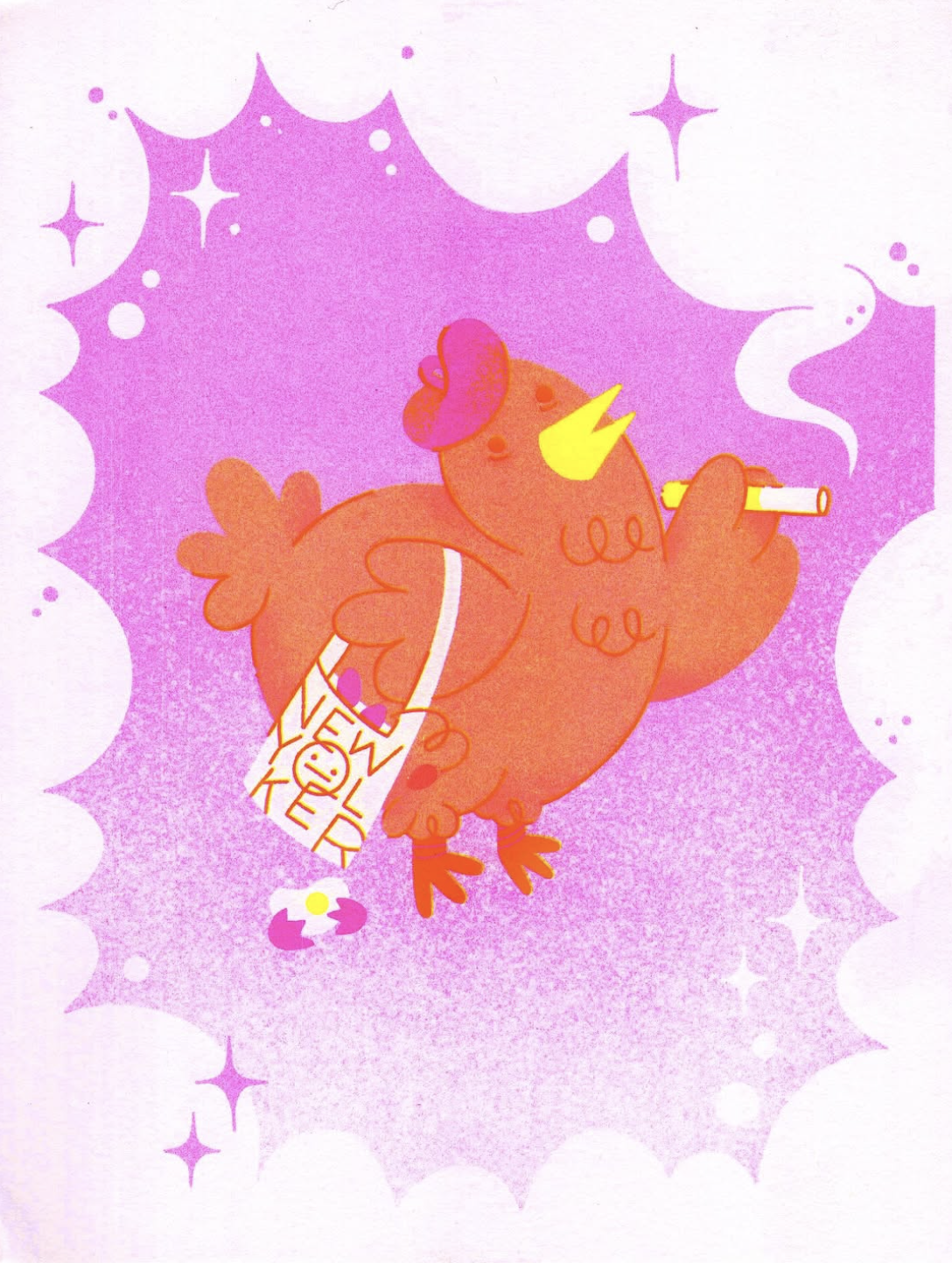 New Yolk-er Riso Print