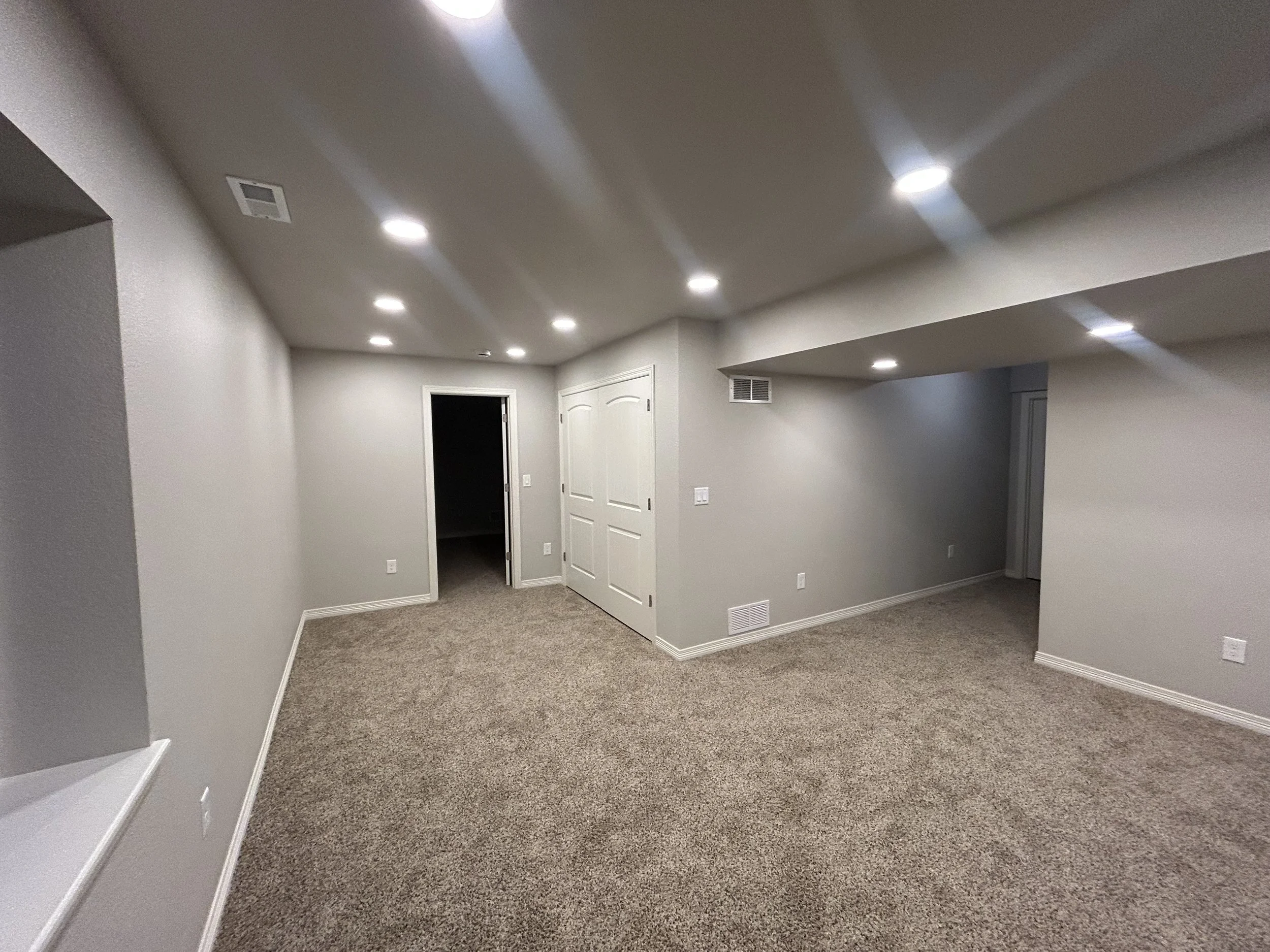 Complete basement finish with new bathroom