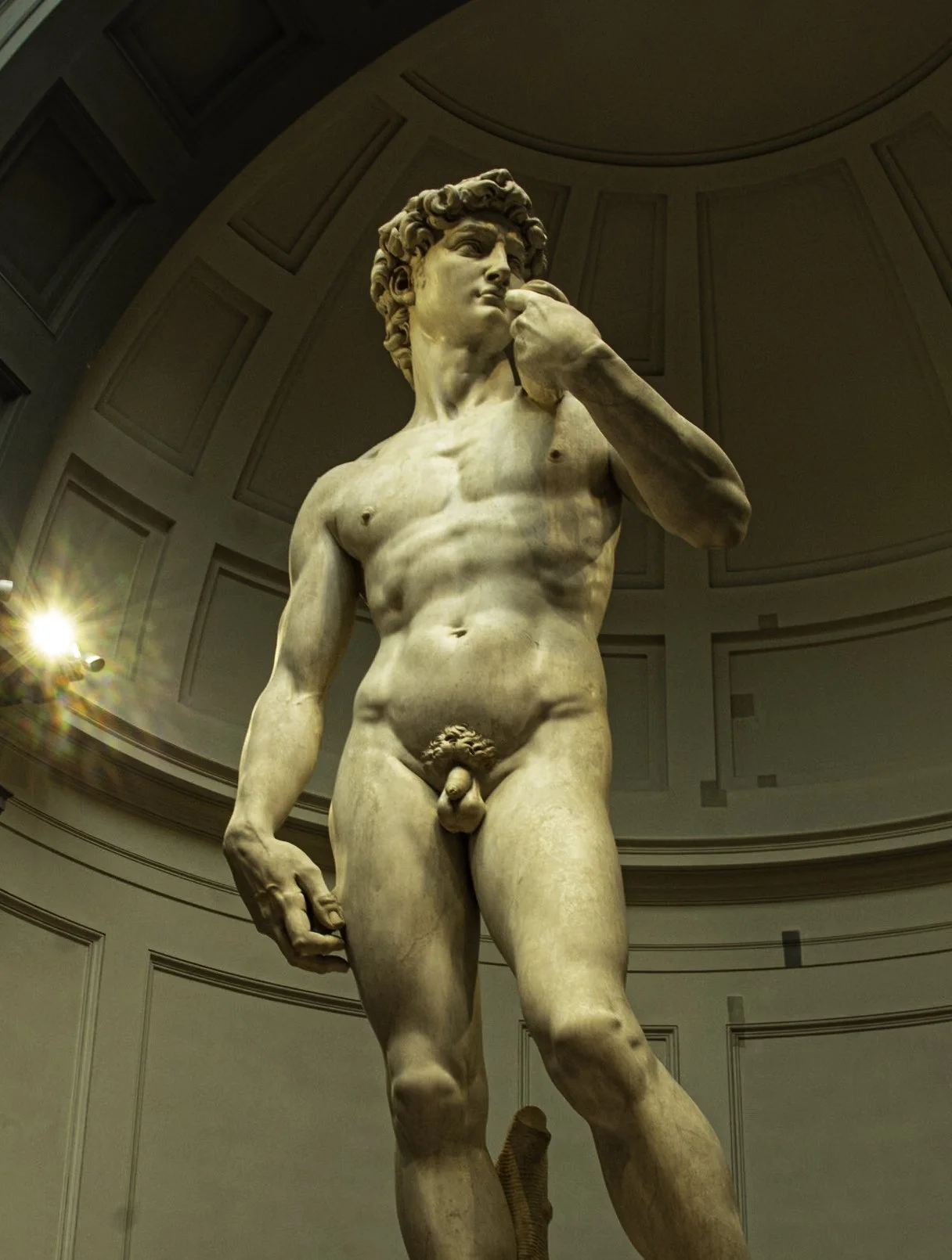 I've always been intrigued by the statue of David, located inside the Galleria dell'Accademia in Florence.