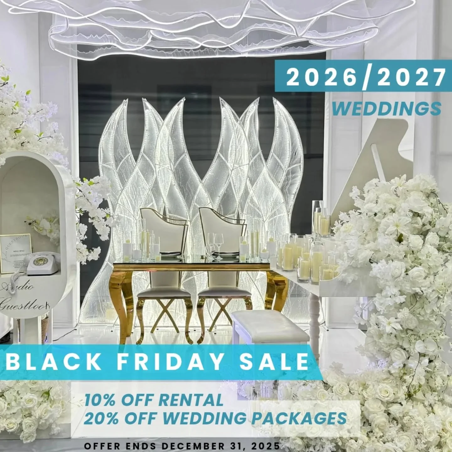 ✨ BLACK FRIDAY DEALS ARE HERE! 🖤
Your dream wedding just got even sweeter! 💍🌴

For a limited time, enjoy:
✨ 10% OFF Wedding Rentals
✨ 20% OFF Wedding Packages

Whether you're planning an intimate beach ceremony or a grand tropical celebration, thi