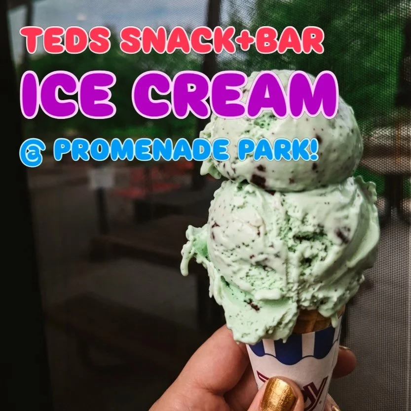 Beat the heat with some cool refreshments @ TEDS SNACK+BAR! We have 8 great flavors of Ice cream, plus shaved ice! 
(located inside the Promenade Park Pavilion!)

>> We also have a FULL BAR with frozen drinks as well<<

#icecream #snackba