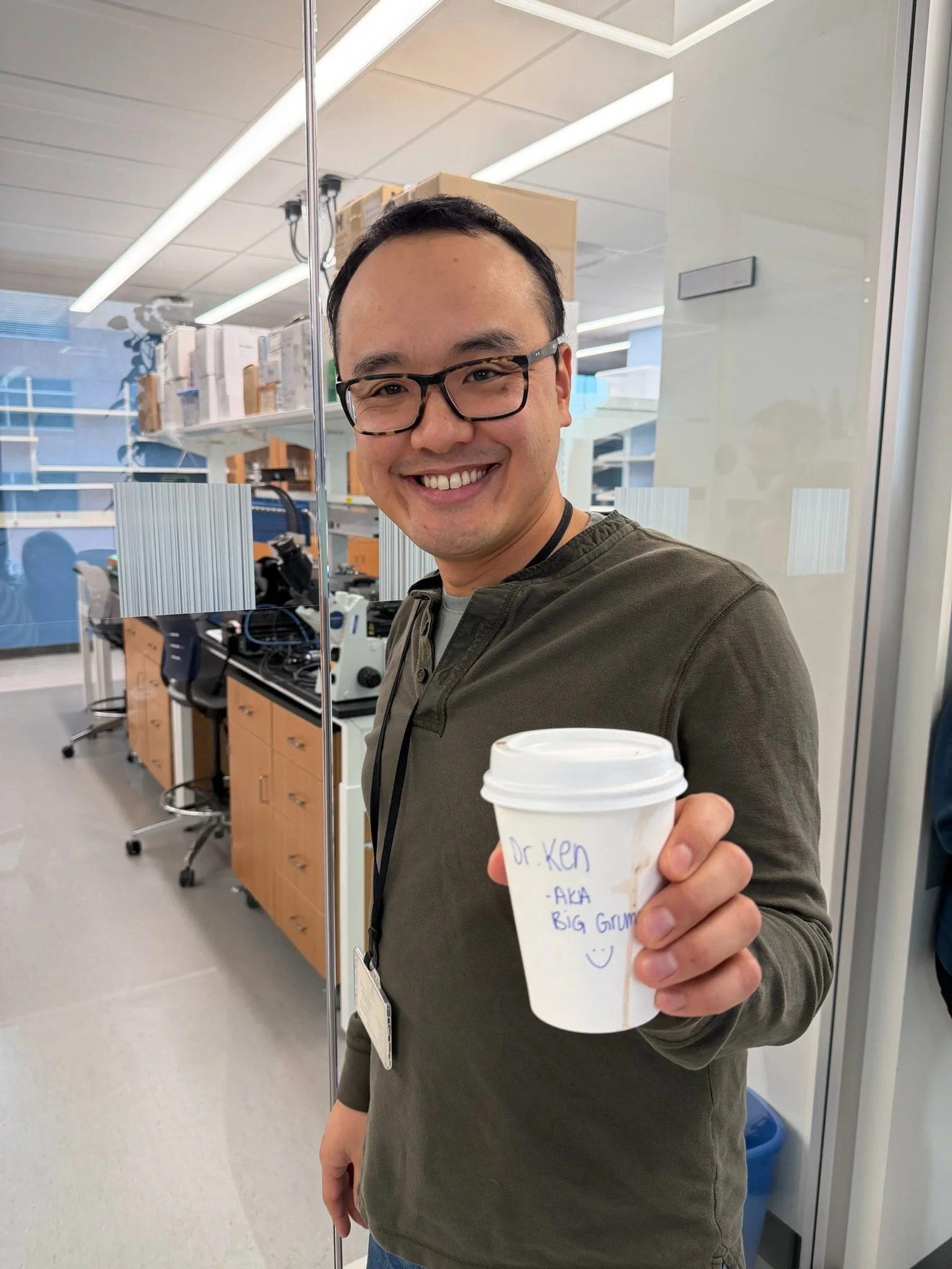 Hot chocolate for the birthday boy!