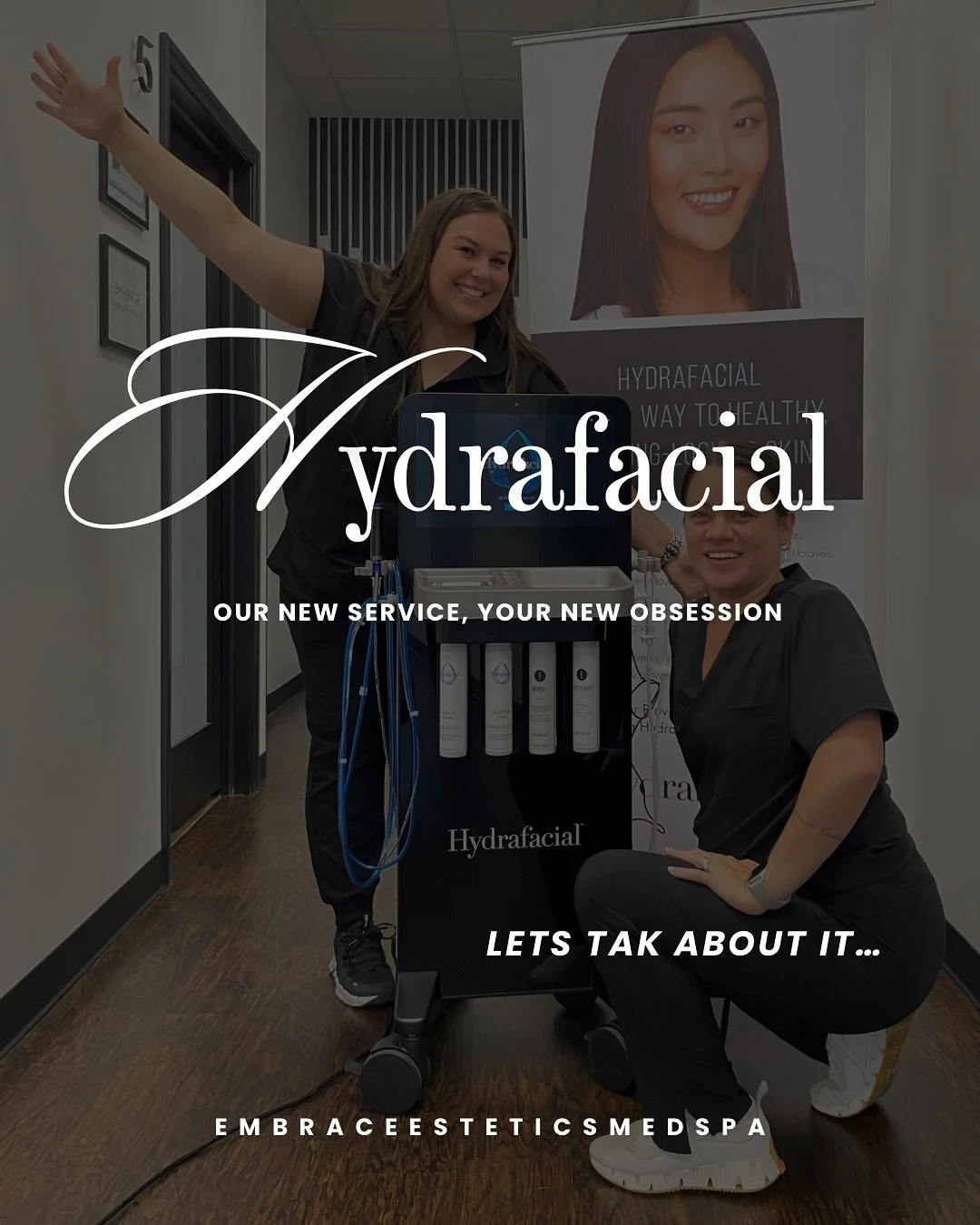 The facial your skin didn&rsquo;t know it needed!
Hydrafacial is now available at Embrace Esthetics Med Spa

This isn&rsquo;t your average facial&mdash;it&rsquo;s a deep cleanse, a hydrating boost, and a glow-up all in one. Safe for all skin types an