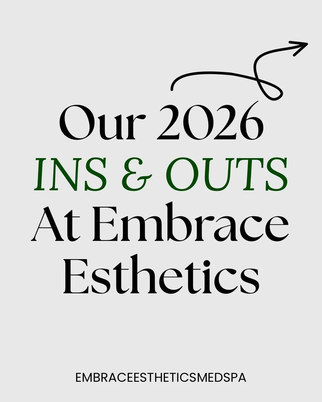 Our 2026 Ins &amp; Outs ✨
Because caring for your skin (and yourself) doesn&rsquo;t have to be complicated&hellip; just intentional.

We&rsquo;re all about SPF always, barrier-first skincare, natural results, and low-maintenance beauty&hellip; and le