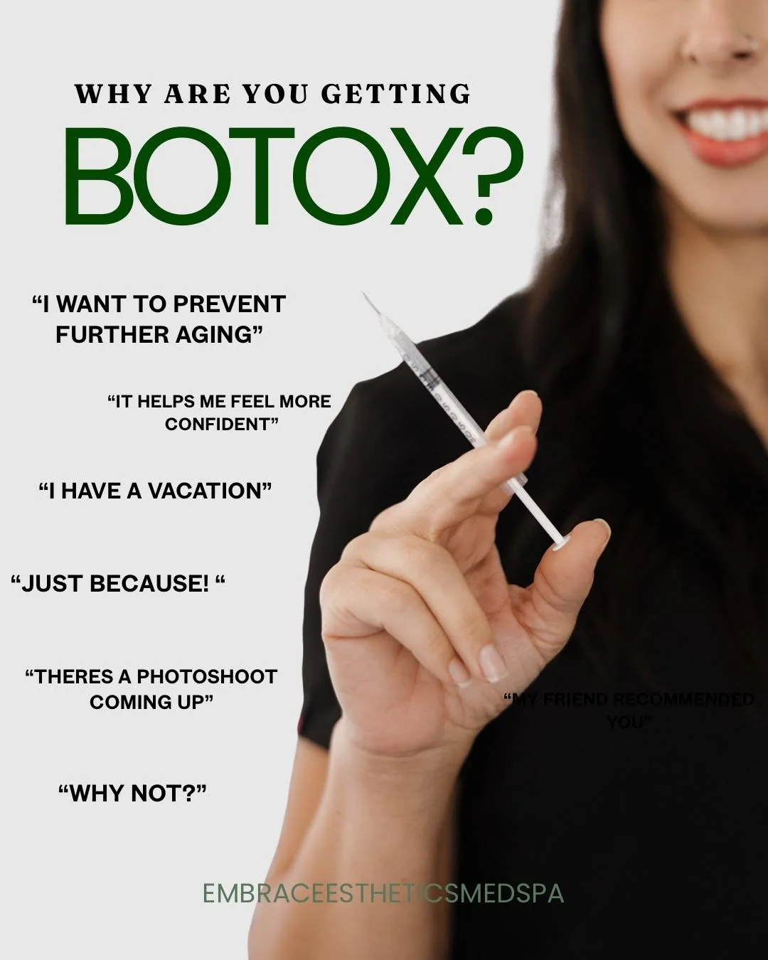 Do you really even need a reason?? 😂 We feel there is a certain stigma that comes with injections or Botox, but honestly, once you walk out of your appointment and see the results start to kick in a few days later&hellip;. Who cares??

Botox &amp; i