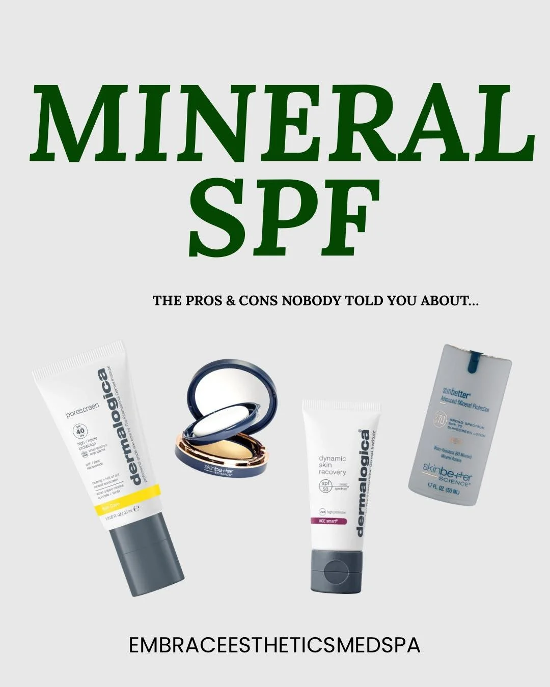 We will talk about chemical sunscreen next week 👀 But TODAY? Its all about the Minerals 💎

We can&rsquo;t express enough how important sunscreen is for your skincare yet it is the most overlooked and under used product. Now.. WE GET IT&hellip; it&r