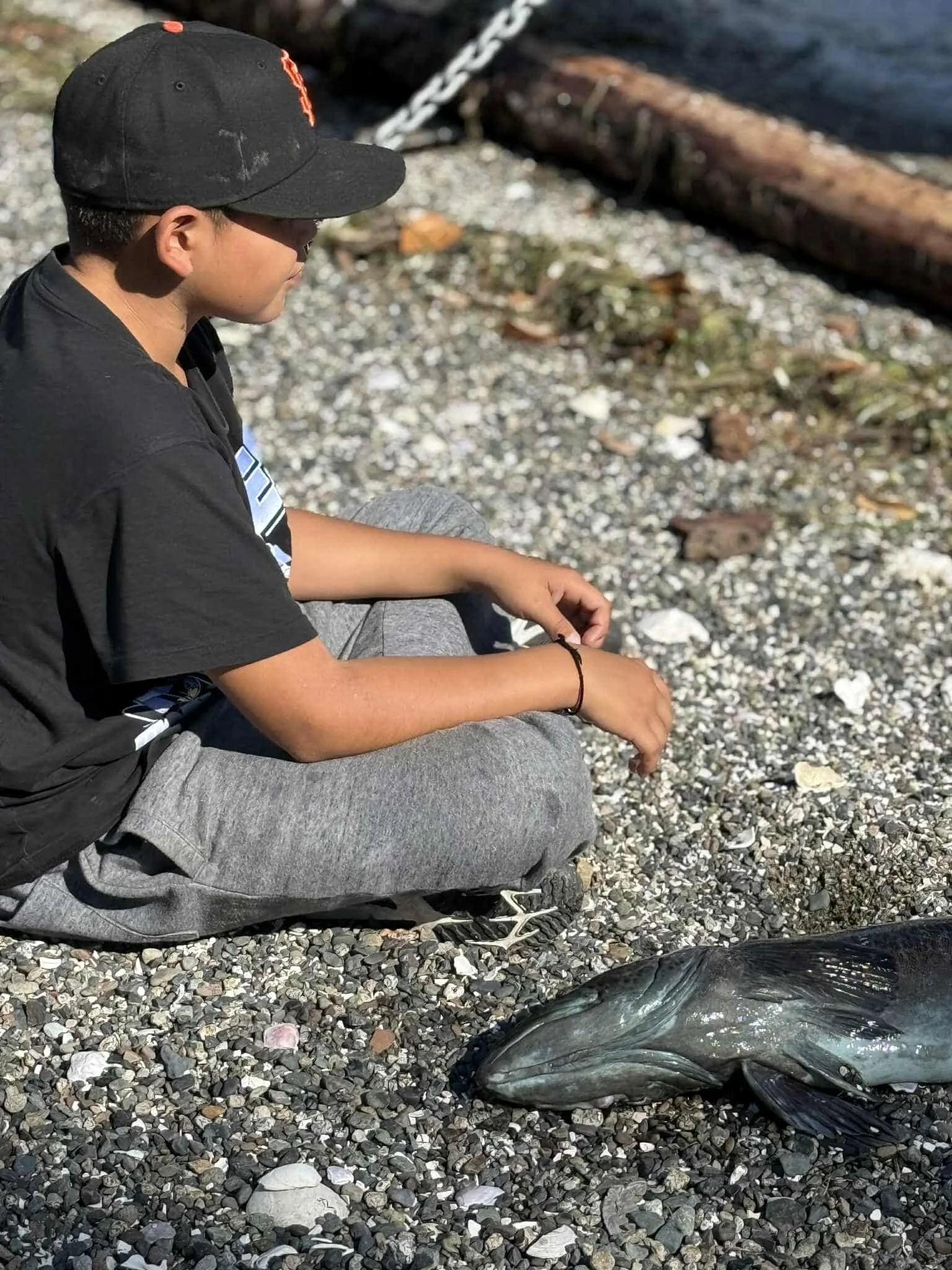 Kiddo with his Catch.jpg