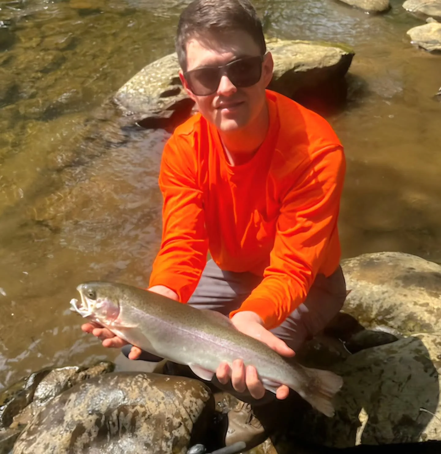 I happened to be working next to a river, and during a break I went down to fish it with the EFH Banshee. Got a new PB rainbow at 22&quot;! Also got a 19&quot;er. Kept the 19&quot;, it was delicious.