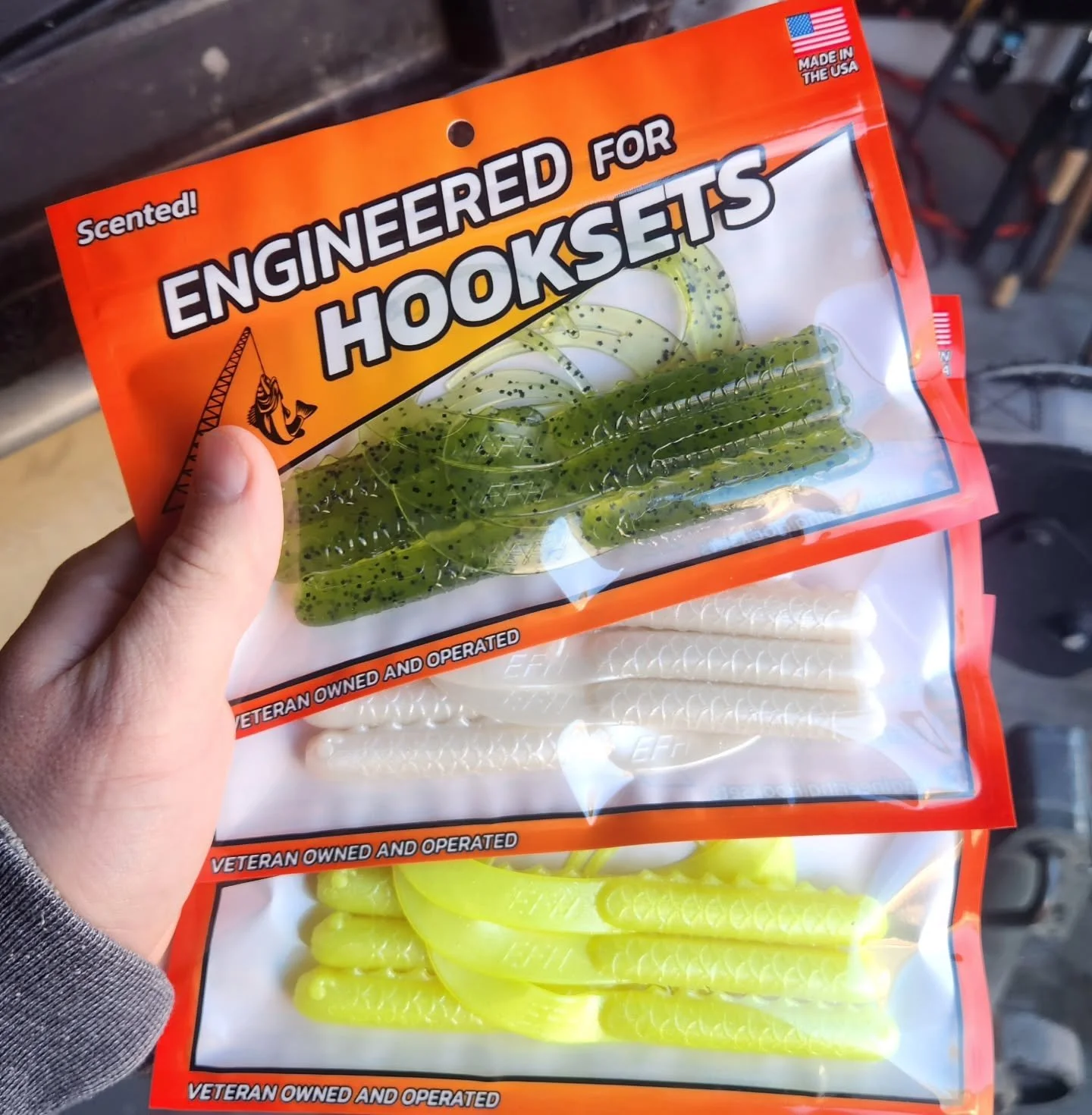 A few orders that I've shipped recently. If you need to stock up on some unique soft plastics for winter fishing check out Engineeringhooksets.com!