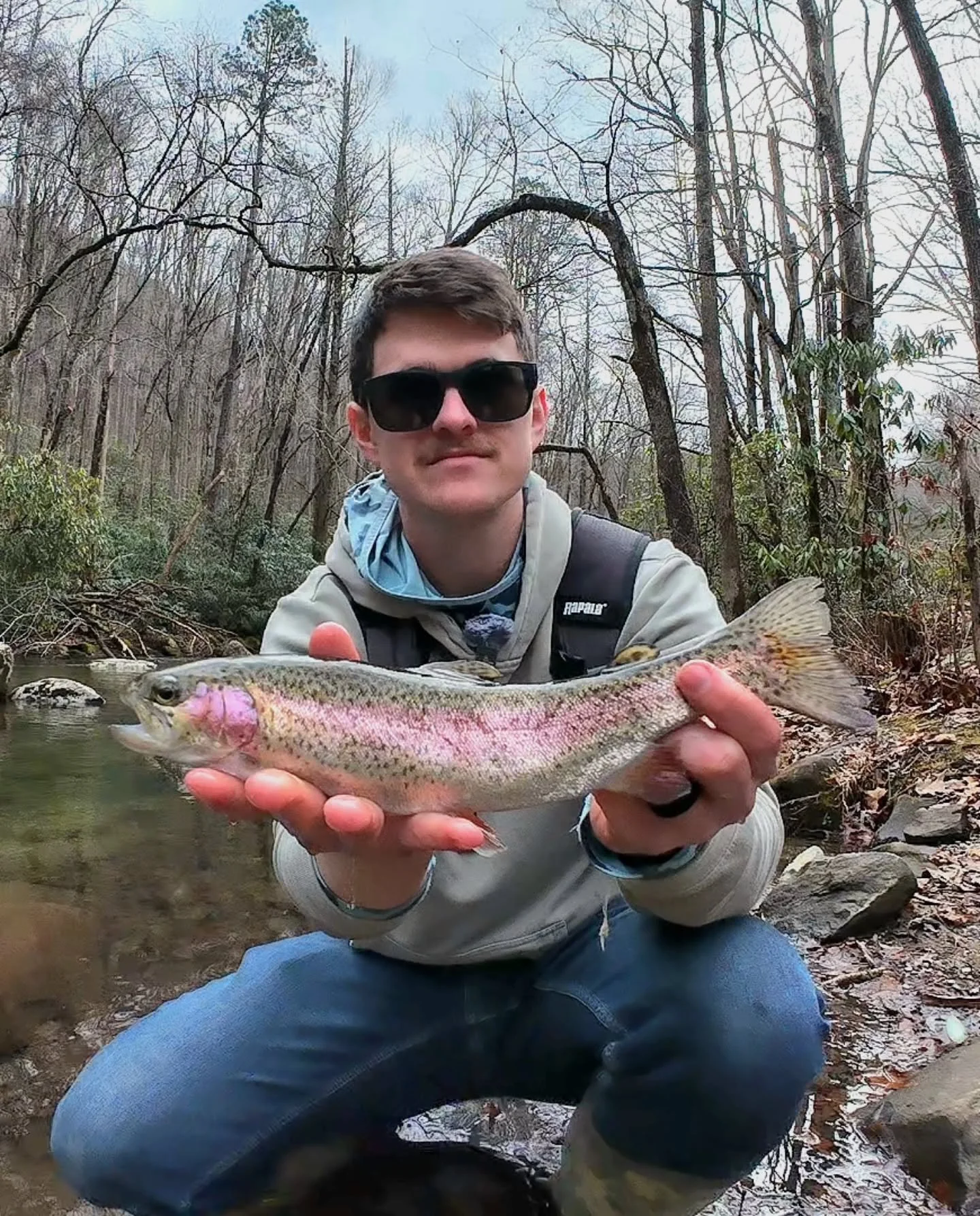 Tried out a new river the other day. Fished for hours with nothing and finally caught 4 fish at the last spot of the day. Saw some cool waterfalls too. Trying to get this edited for tomorrow but we'll see.. 

#troutfishing #rainbowtrout #fishing #riv