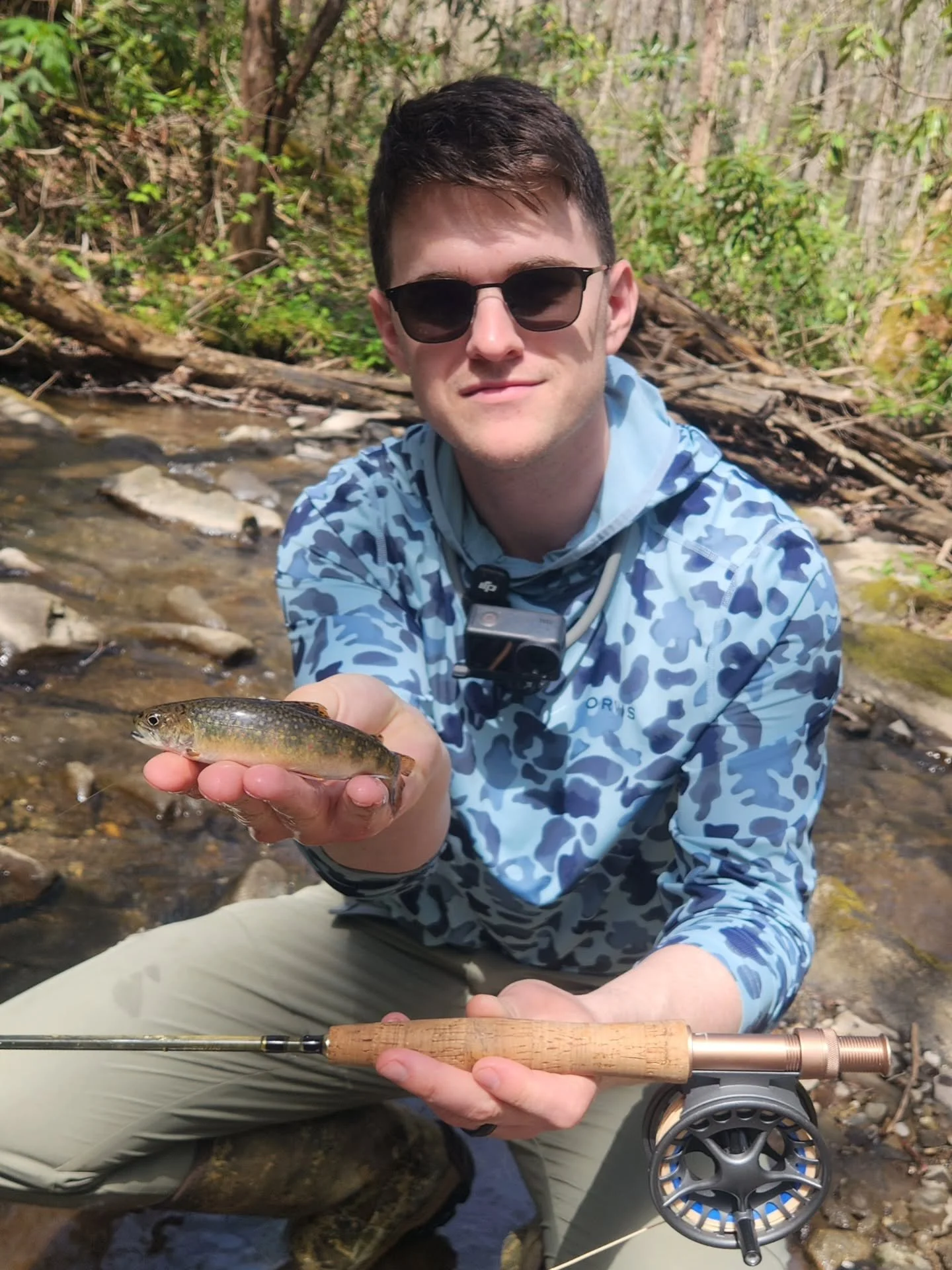 Finally made a trip into the mountains for some beautiful brook trout! Shout out to @fifthdayflyfishing for letting me use his 3 wt!

#brooktrout #dryfly #streamfishing #troutfishing #nativetrout