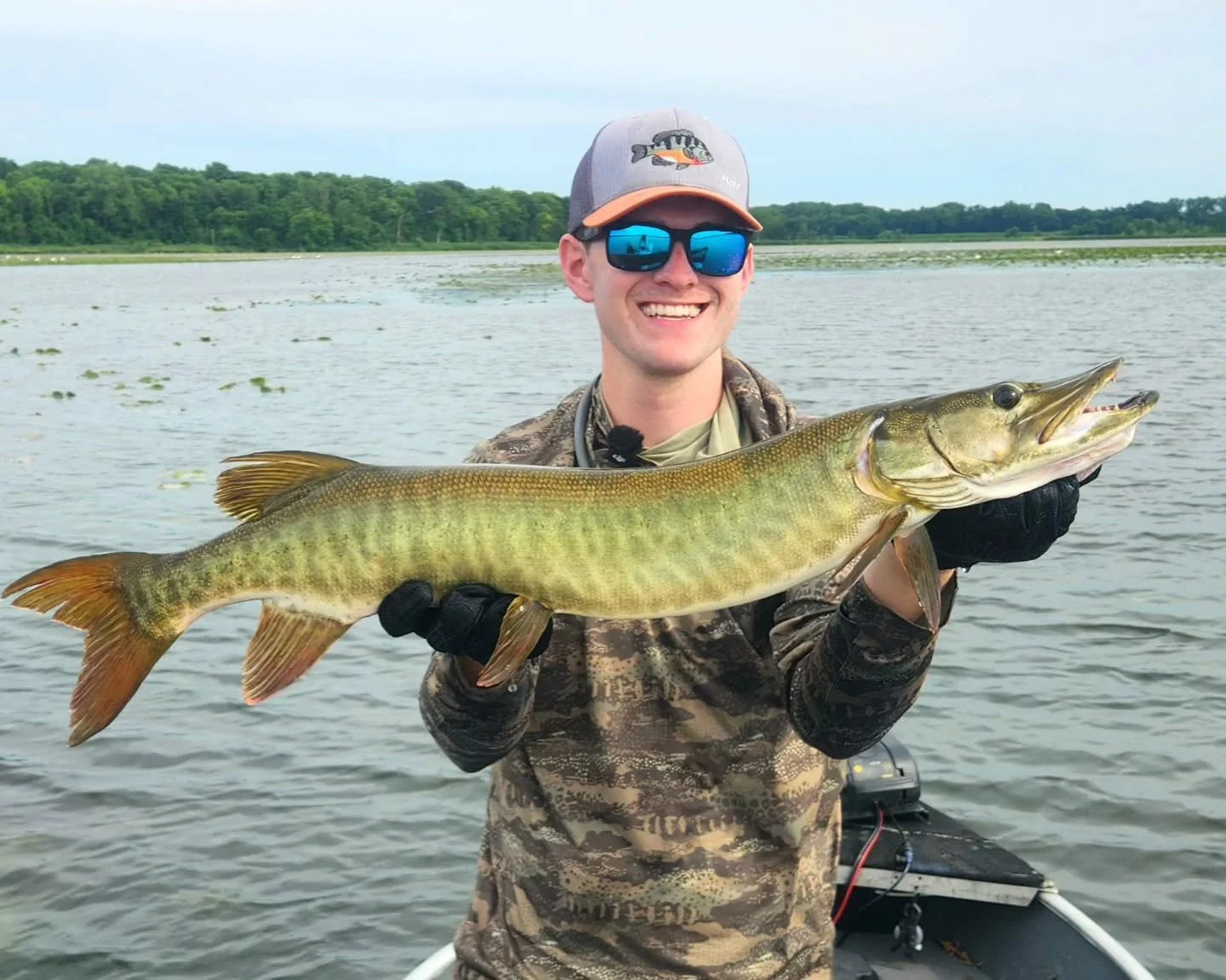 7 musky and 3 big bass in the boat with @nate_f_fishing First pic is my first musky on the XL Banshee! 35", 33.75", 32.75"

#muskyfishing #musky #swimbaits #bucktails #swimbaitfishing