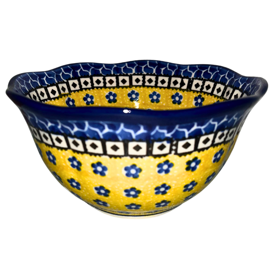 Ceramika Artystyczna 859X POLISH POTTERY 6 inch Wavy Edge Bowl - Sunburst