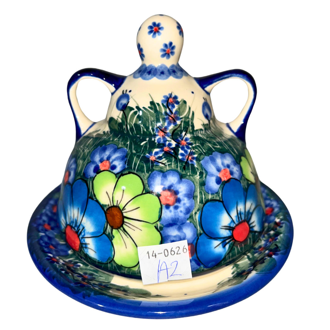 Ceramika Kalich Pattern 127/5 Wildflowers Polish pottery with colorful hand-painted floral design. Authentic Bolesławiec stoneware, durable, dishwasher, microwave, oven, and freezer safe.