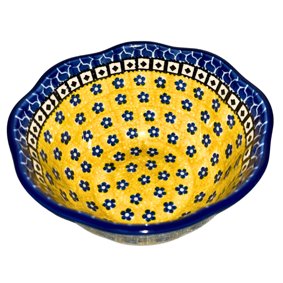 5.75 inch wavy edge bowl in ceramika artystyczna pattern 859x Sunburst