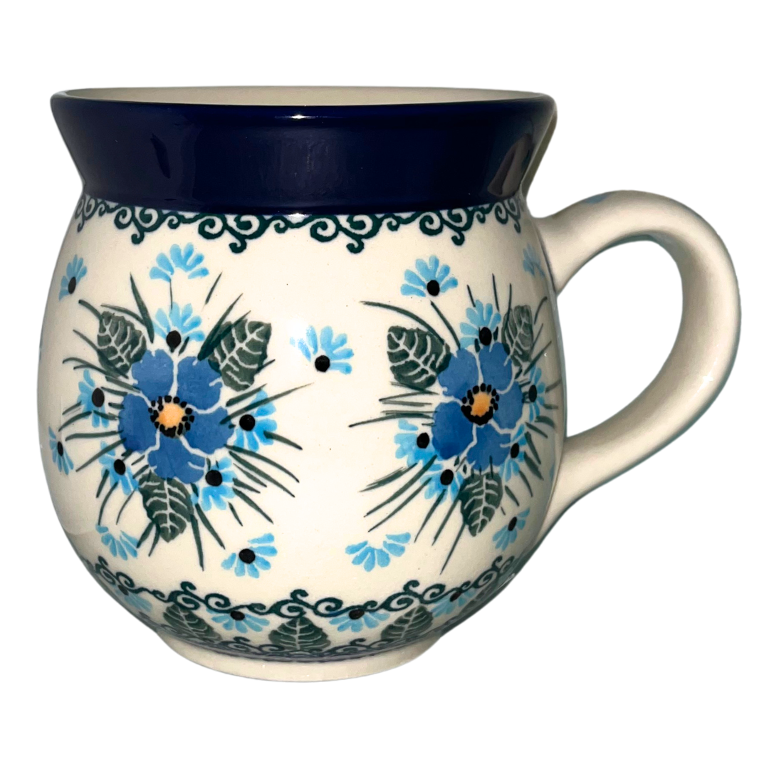 Ceramika Artystyczna POLISH POTTERY 15 oz Bubble Mug U4992 (2275) Forget Me Not