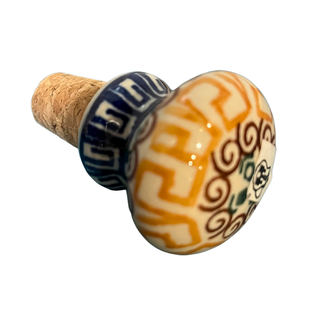 polish pottery wine stopper