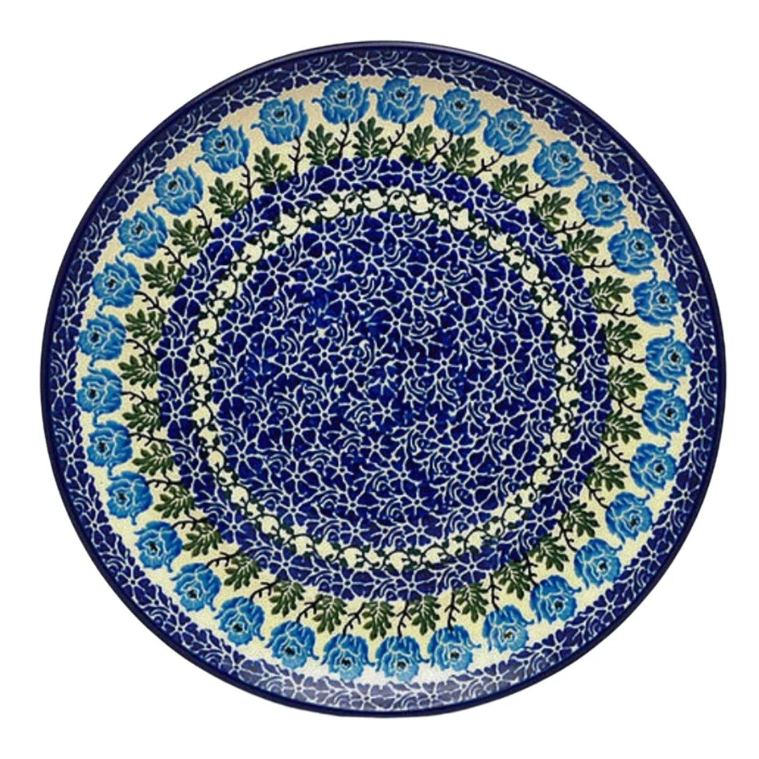 ceramika artystyczna 1390x polish pottery dinner plate antique rose