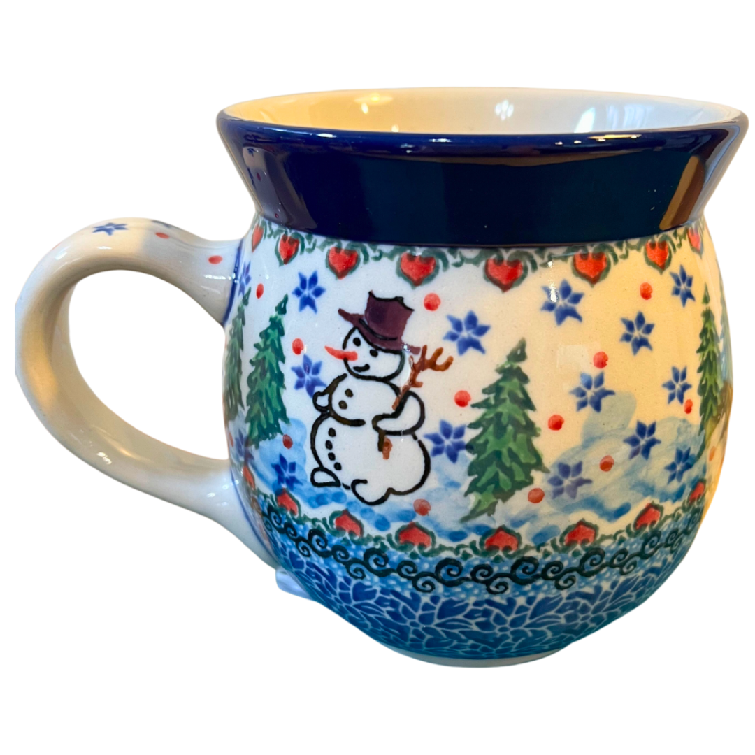 ca u4661 polish pottery bubble mug ca snowmen