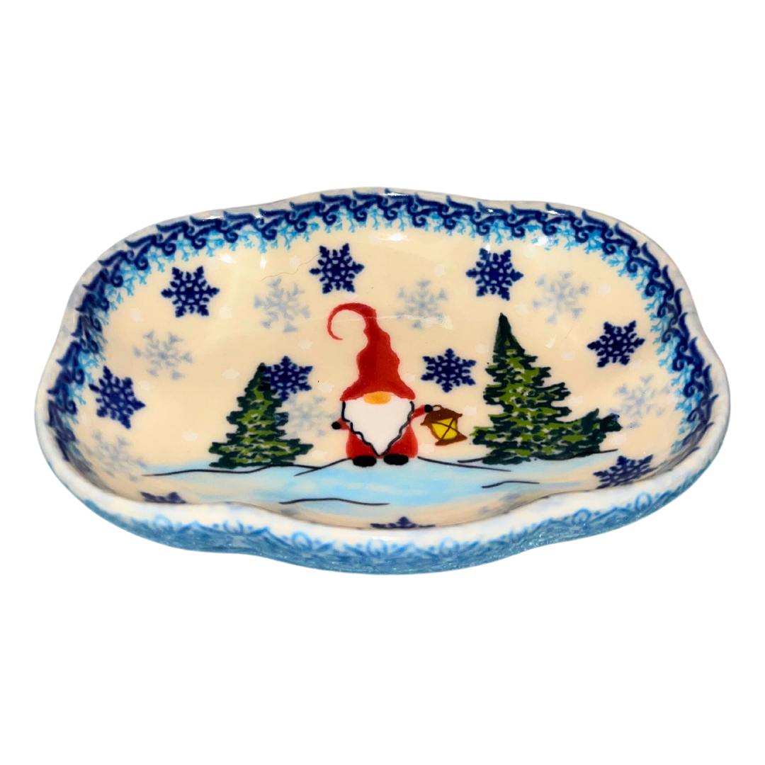KALICH POLISH POTTERY SOAP DISH GNOMES 826