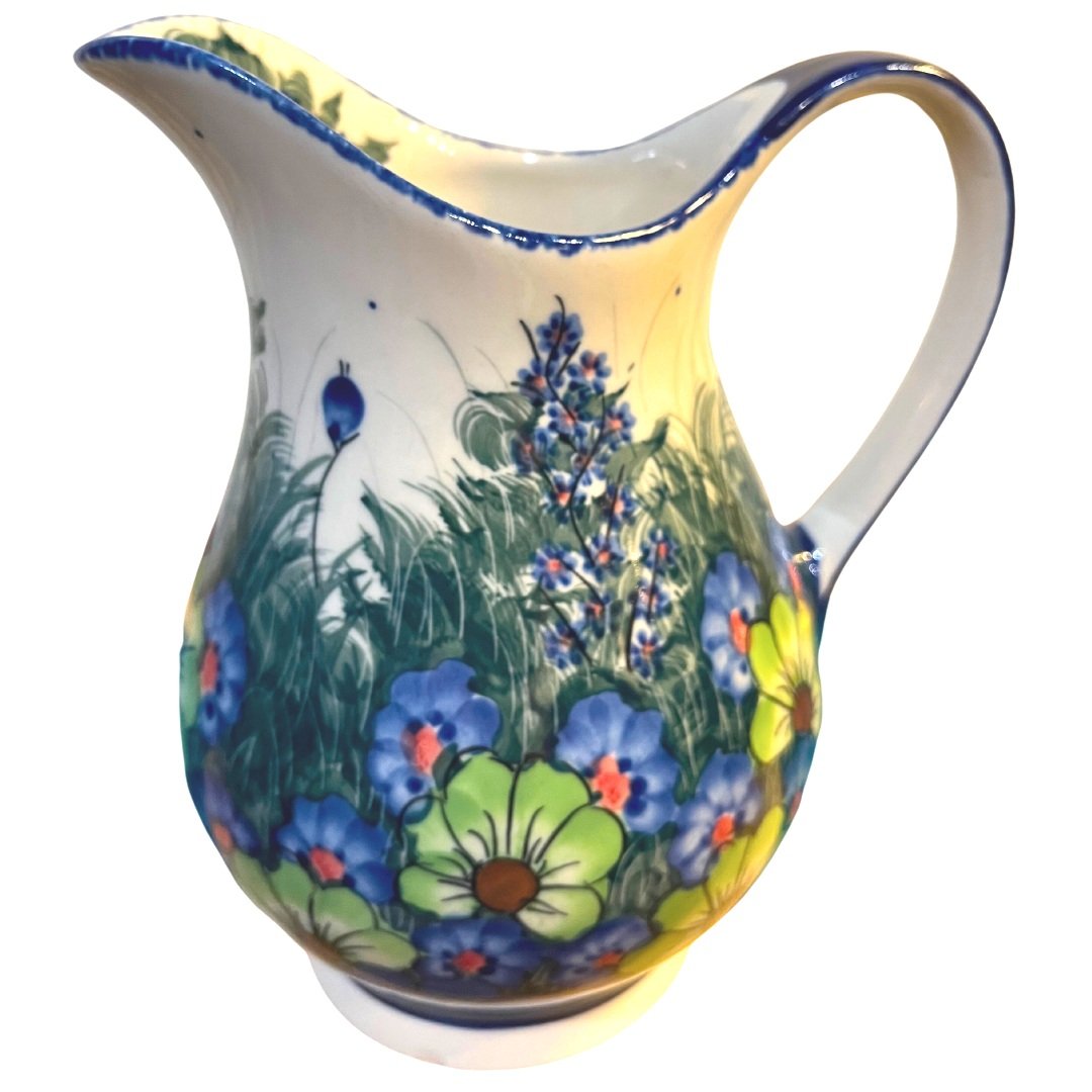kalich polish pottery pitcher K wildflowers 127/5
