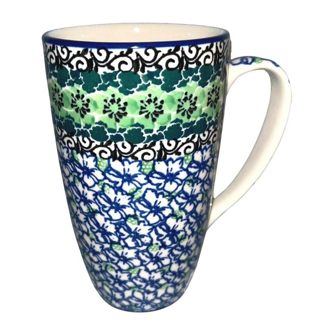 ca 1479x polish pottery 14 oz cafe mug kiwi
