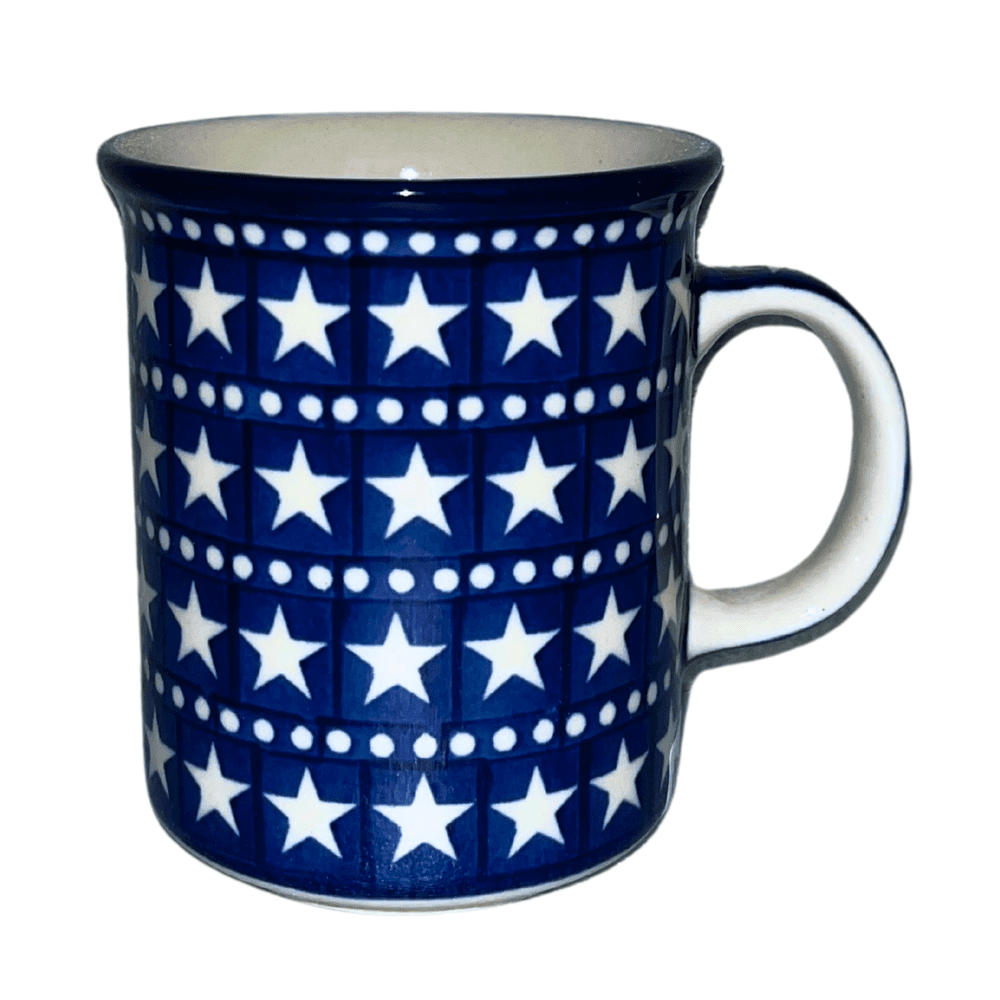 ca 119x polish pottery 10 oz straight side mug starlight - Polish Pottery  of Hagerstown