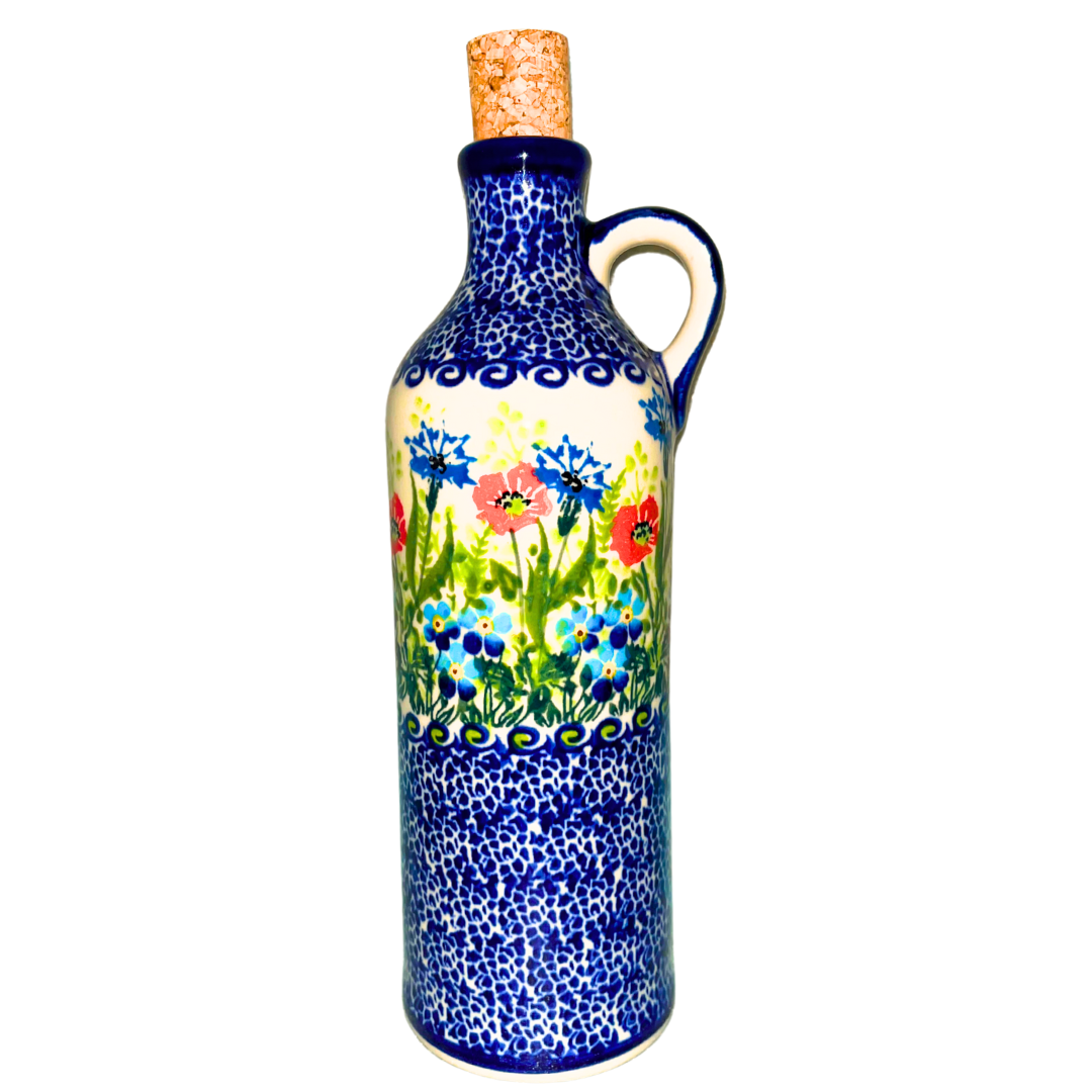 Kalich Polish Pottery 9 inch Bottle in 922 "Cornflower"