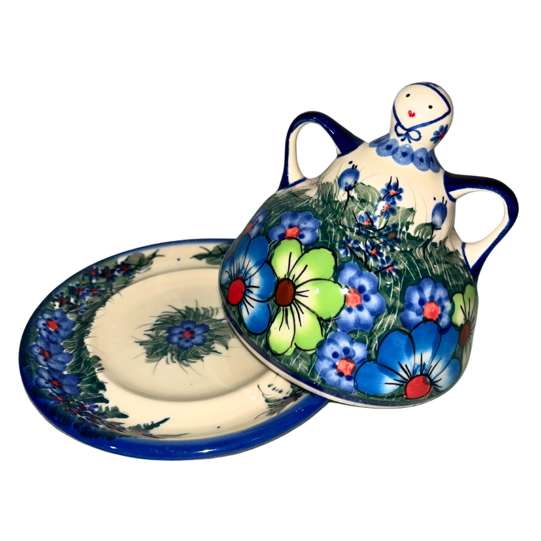 Ceramika Kalich Pattern 127/5 Wildflowers Polish pottery with colorful hand-painted floral design. Authentic Bolesławiec stoneware, durable, dishwasher, microwave, oven, and freezer safe.