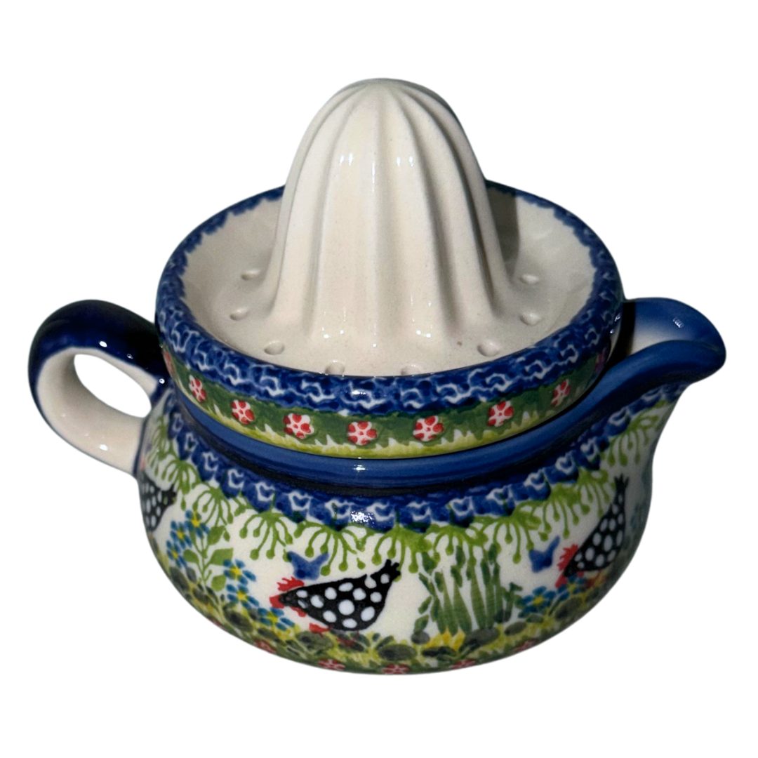 KALICH Polish Pottery Lemon Squeezer Polka Chicken 950