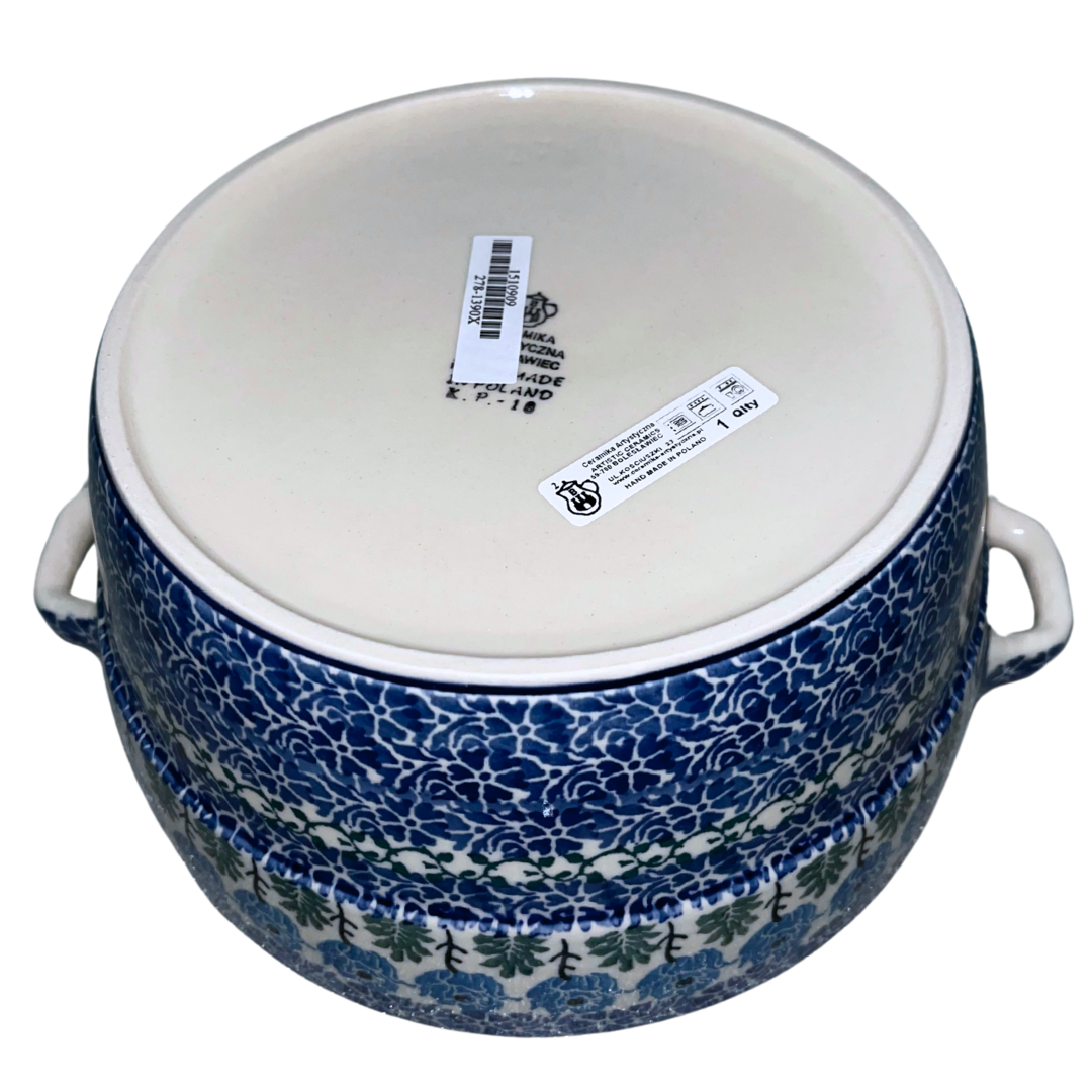 Ceramika Artystyczna 2 qt covered casserole 1390x Antique Rose