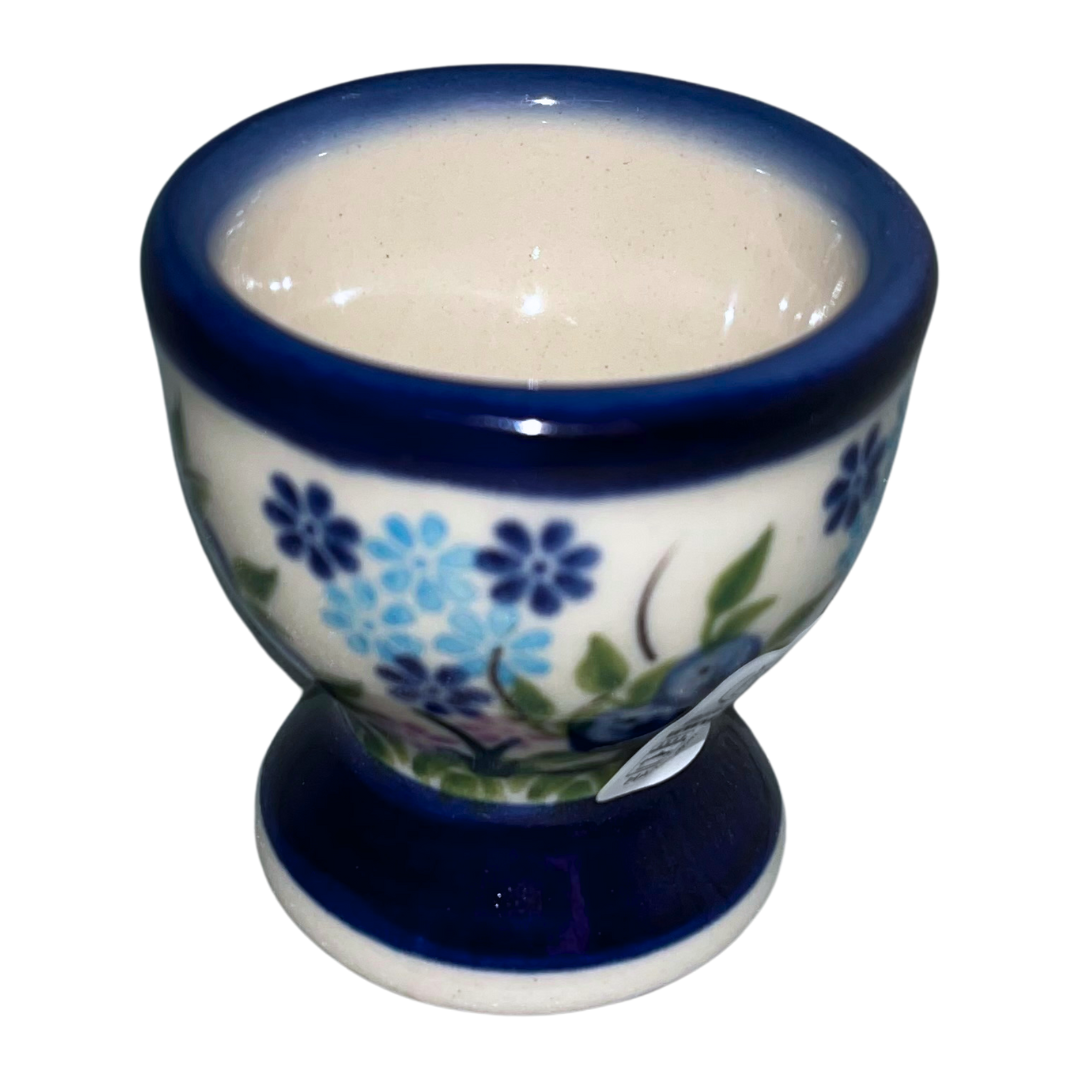 Kalich Polish Pottery Pattern 288 Blueberries, hand-painted berry and floral design with cobalt accents, Bolesławiec stoneware, durable, dishwasher and microwave safe, nature-inspired pattern.