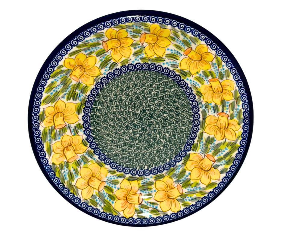 KALICH POLISH POTTERY 10 inch Dinner Plate 145 Daffodils