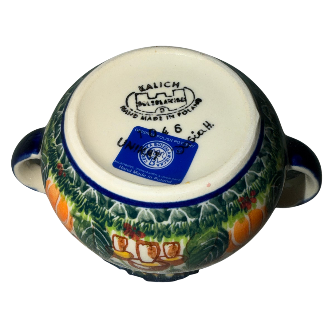 Charming Ceramika Kalich Pattern 1046 Hedgehogs and Acorns Polish pottery. Hand-painted with hedgehogs, acorns & leaves. Dishwasher, microwave & oven safe.