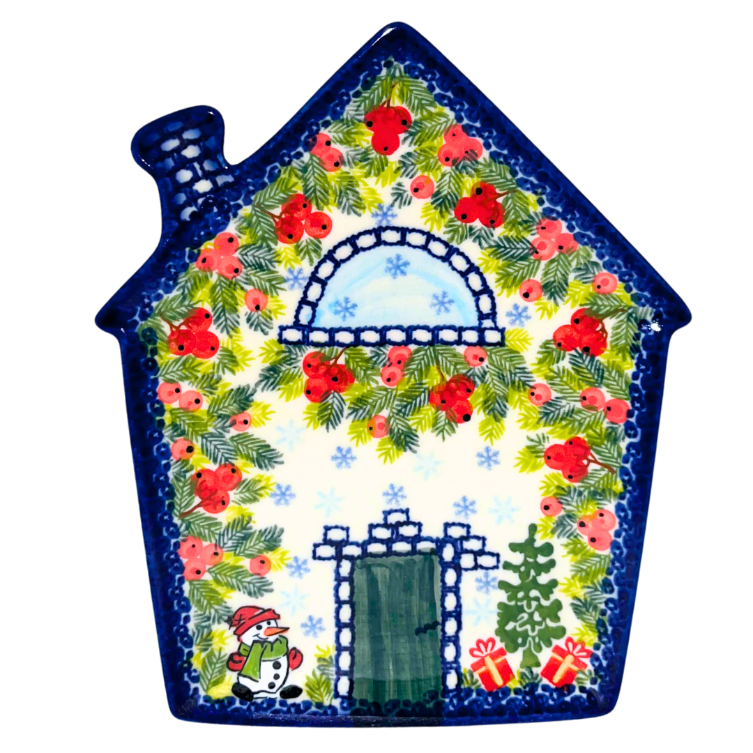 Ceramika Kalich Little Snowman pattern 1148. Hand-painted Polish pottery with festive winter design. Durable stoneware, perfect for holiday use or gifting.