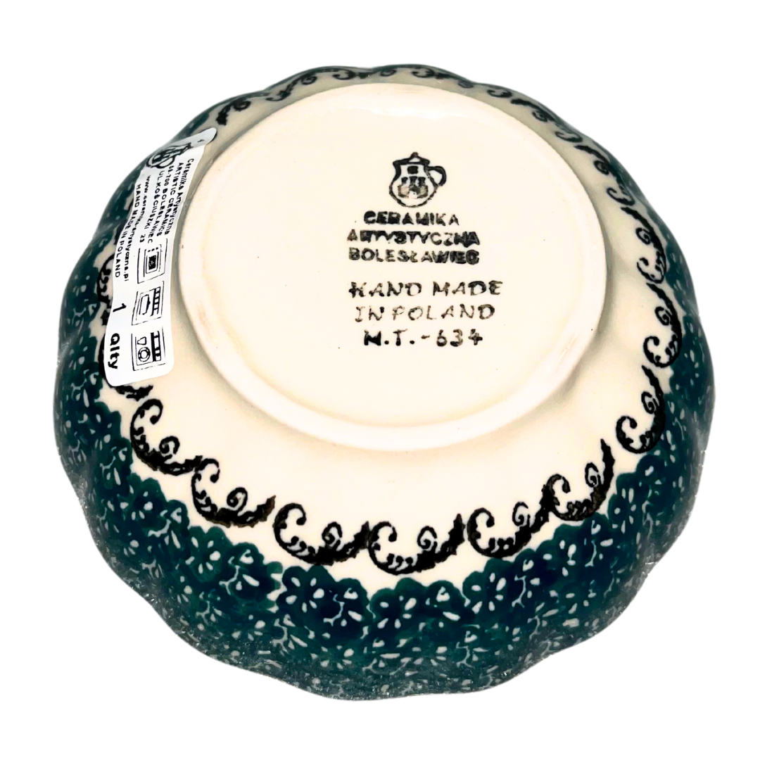 Ceramika Artystyczna Polish pottery in Pattern 1415X “Burgundy Berries” with rich berry motifs and green leaves. Handmade, durable, and dishwasher safe.