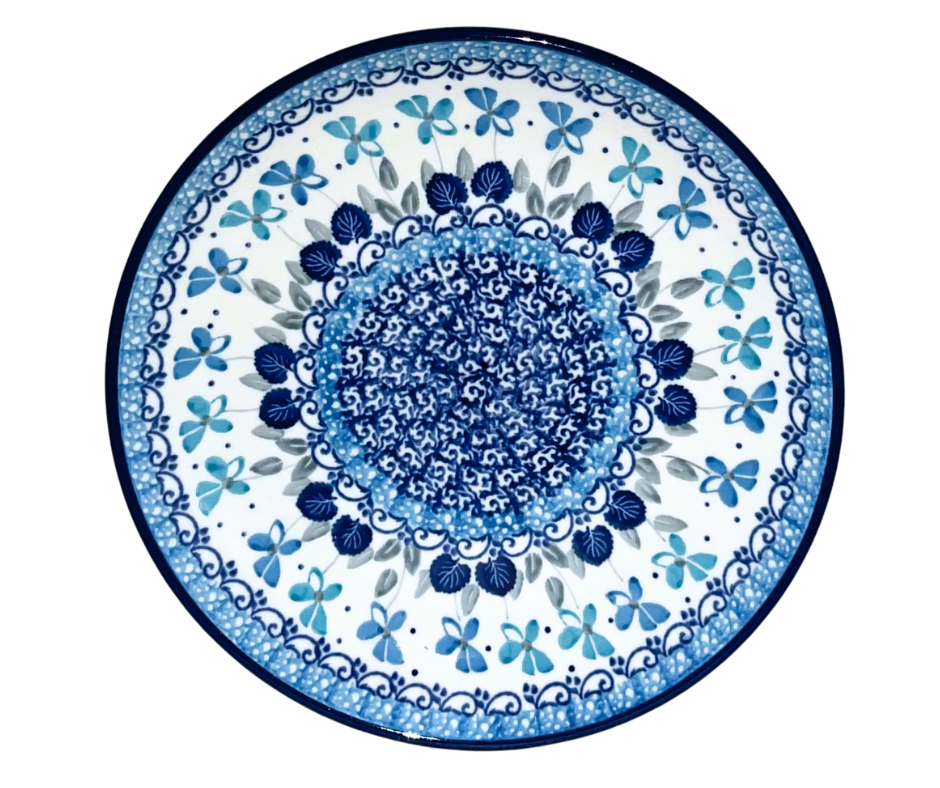 Ceramika Artystyczna Polish Pottery 2751X 6 inch Bread & Butter Plate in Blue Orchids