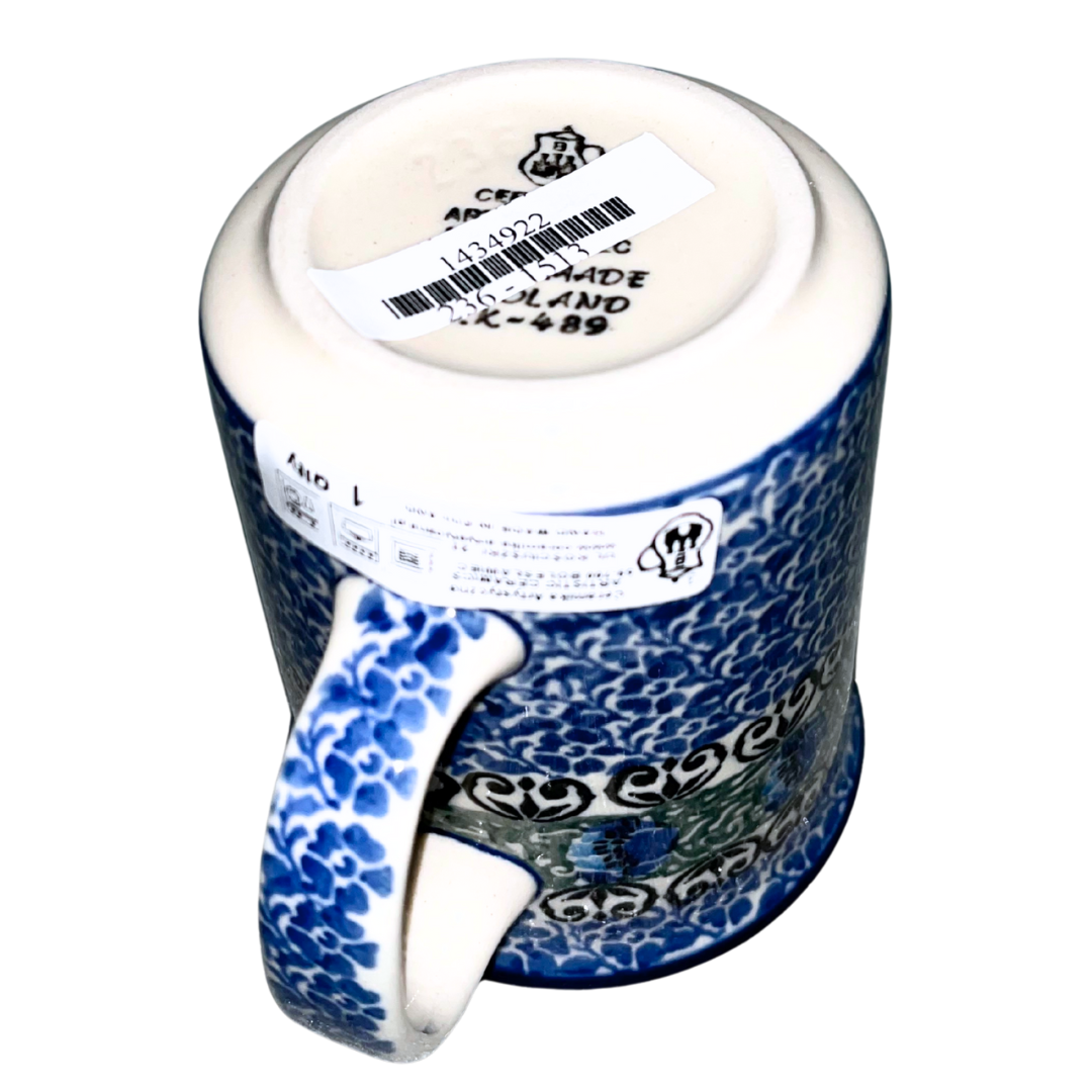Ceramika Artystyczna 1516x 8 oz straight side mug peacock feather