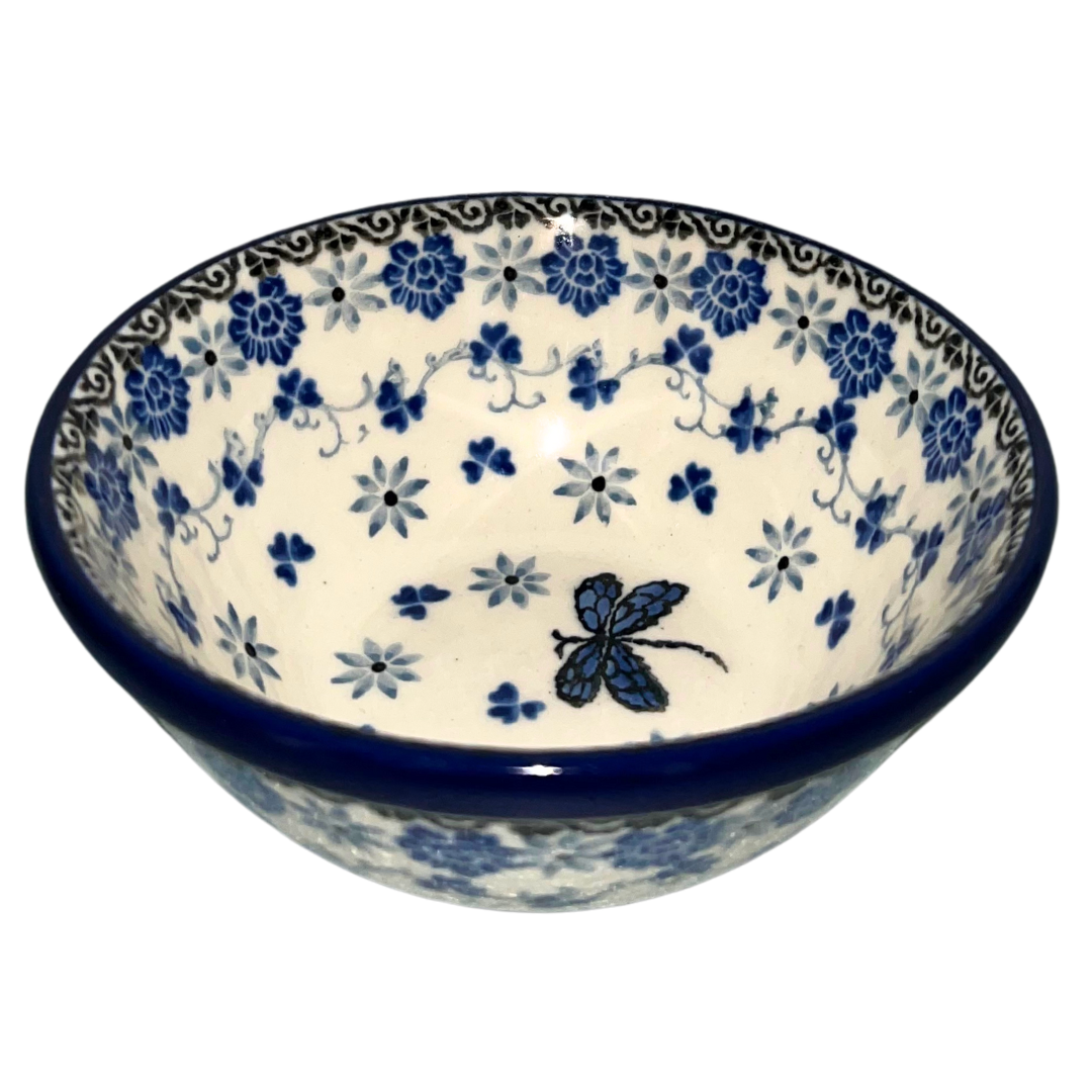 Ceramika Artystyczna 2009x POLISH POTTERY 5 inch Food Prep Bowl - DRAGONFLY