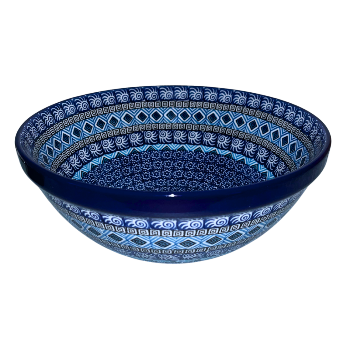 Ceramika Artystyczna 1917X Polish Pottery 9 inch Nesting Bowl Aztec Sky