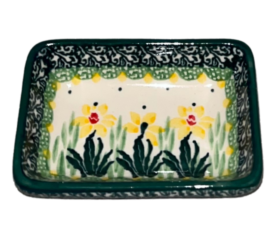 3.5 inch oblong dipping bowl in 2122q daffodils