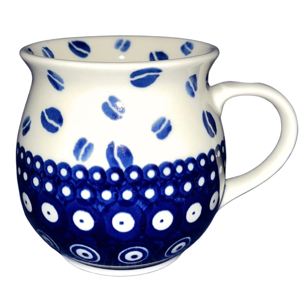 Kaola Studio Polish Pottery 9 oz Bubble Mug in Blue Coffee Beans. Limited Edition, Signed by Aga K. 2025
