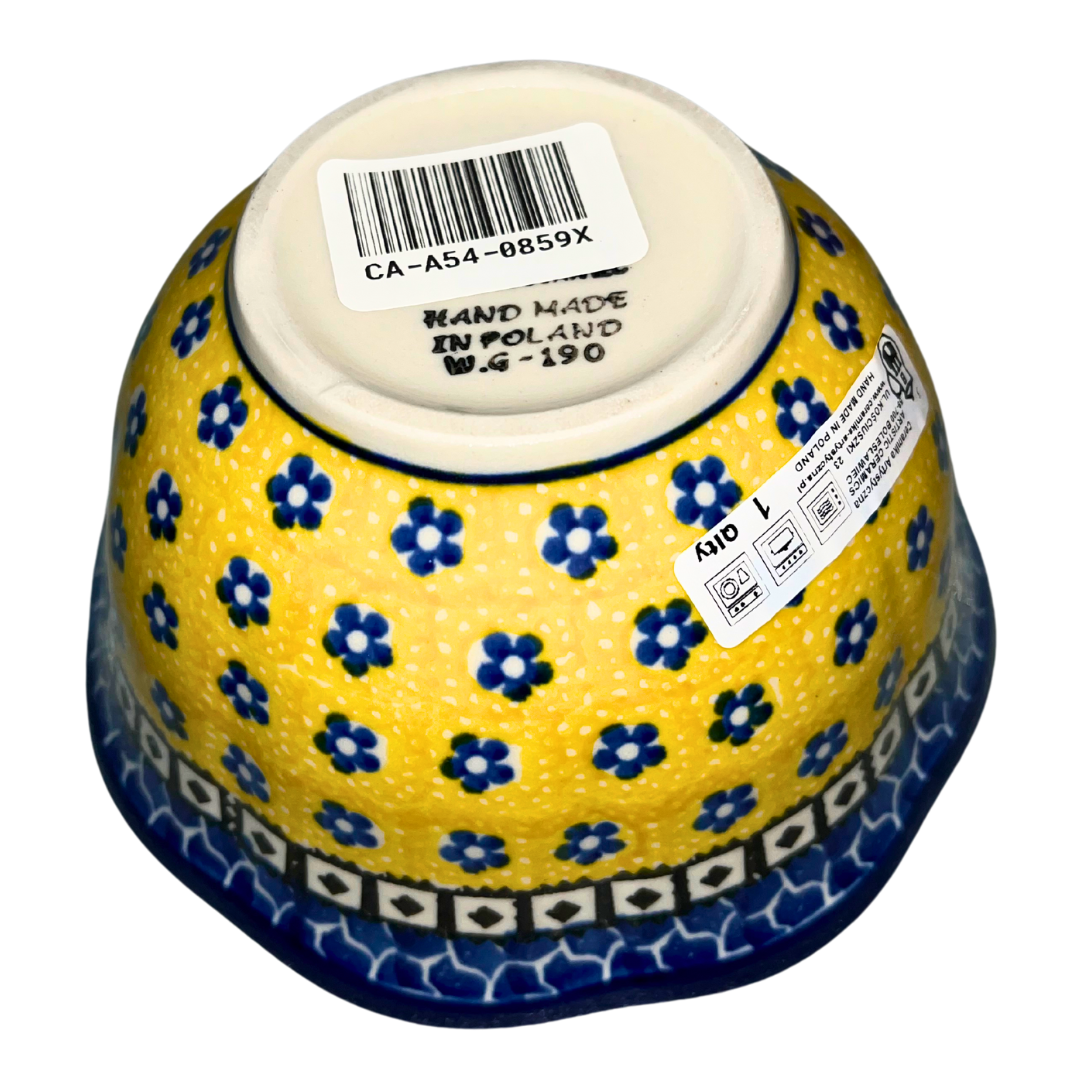 5.75 inch wavy edge bowl in ceramika artystyczna pattern 859x Sunburst