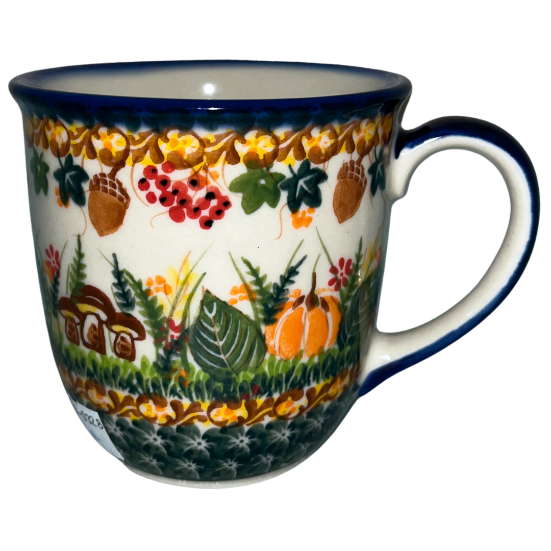 Charming Ceramika Kalich Pattern 1046 Hedgehogs and Acorns Polish pottery. Hand-painted with hedgehogs, acorns & leaves. Dishwasher, microwave & oven safe.