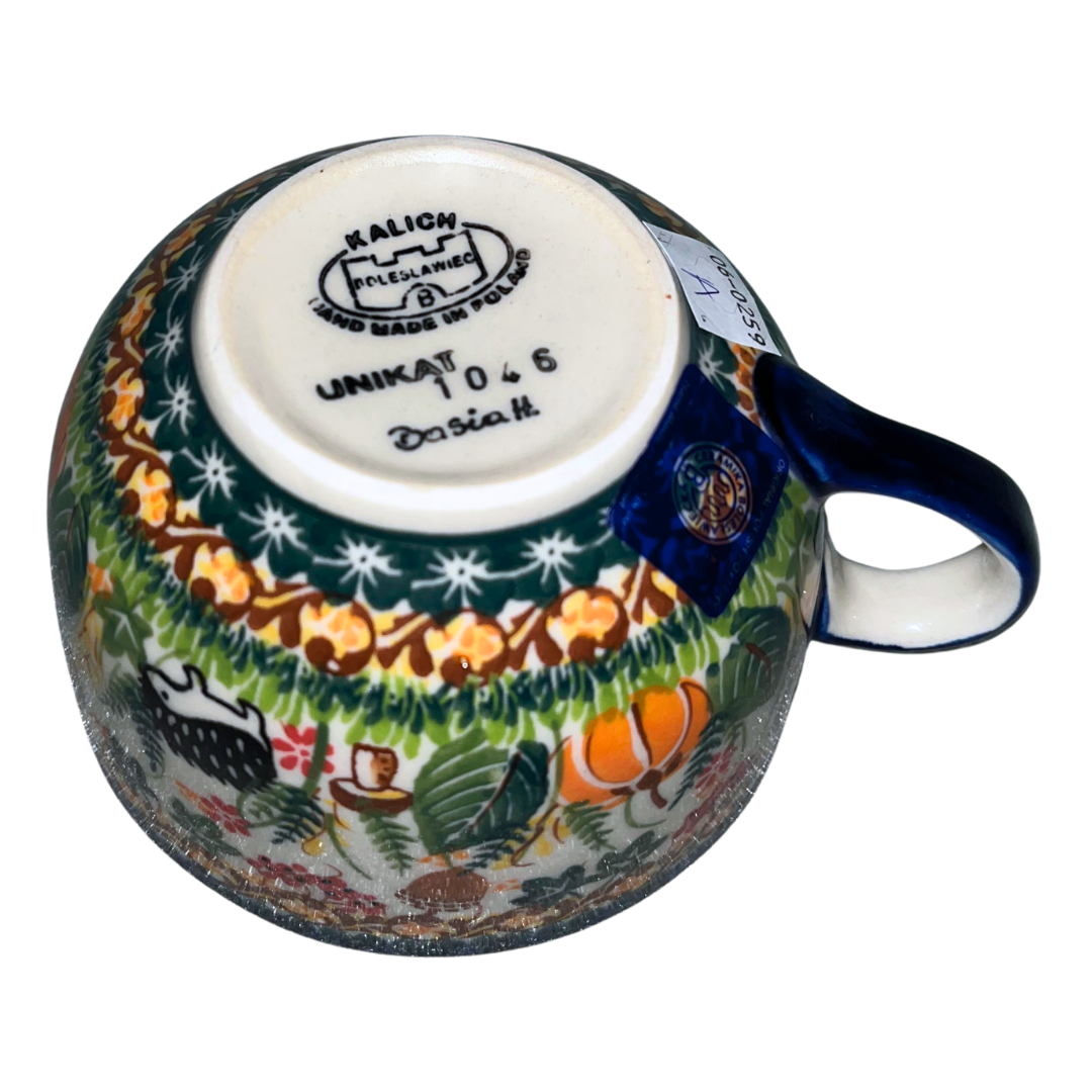 Charming Ceramika Kalich Pattern 1046 Hedgehogs and Acorns Polish pottery. Hand-painted with hedgehogs, acorns & leaves. Dishwasher, microwave & oven safe.